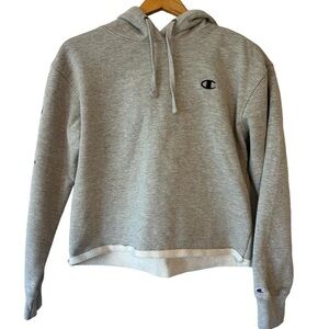 Champion Cropped Hoodie Gray